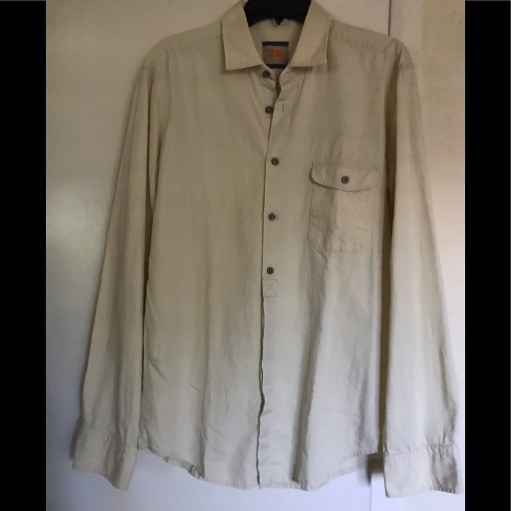 HUGO BOSS BOSS ORANGE , size L , mens shirt long sleeves , button down